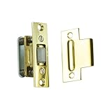 Baldwin 0432.030 Extra Heavy Dutyローラーラッチwith t-strike、光沢真鍮 – ラッカー塗装