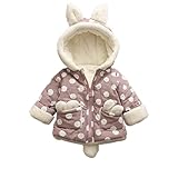 MissとMr ベビー服 女の子 コート ジャケット アウター 赤ちゃん キッズ コート 冬 コットン フィート付き 暖かい (100cm)