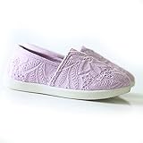 Spinas（スピナス） ベビー キッズ レーススリッポン 自分で履けるもん！スポッと履きやすいお姫様納得の爽やかなカラーが可愛いレースシューズ！全３色（ホワイト　パープル　イエロー） (22, パー