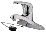 SANEI(サンエイ) シングル洗面混合栓 台付 2穴 取付ピッチ102ｍｍ ゴム栓付き 泡沫吐水 JIS規格 日本製 K57C-13