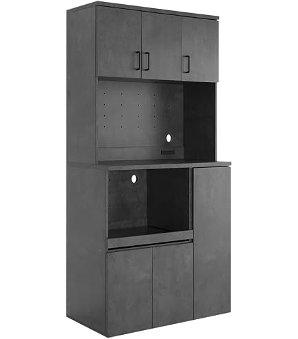 美品　食器棚 Amazon｜鏡面食器棚(幅90cm) RME-1890-WH ホワイト 90cm幅｜食器棚