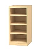 白井産業 木製 本 棚 高さ90 幅40 奥行44 cm オーダーメイド 置きたい場所ピッタリに作れる 収納 ナチュラル ビーチ 棚板3枚 (タナリオ TNL-EM9040FTF2NB0)