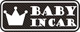 【3M　1080-CFS12使用】BABY IN CARマグネット　カーボンタイプ　(ホワイト)