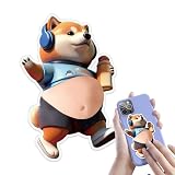 おなかぷにぷにシールわんちゃん。 3Dかわいい柴犬お腹シール。 柔らかく弾力性があり、で立体感があり、丸まりにくいので、強力な粘着剤で、何度剥がしても跡が残りません。スマホケース、ノート、手帳、スクラップブッキング、その他のDIYクラフトに最適です。ストレス解消にもなり、ギフトにも最適です。