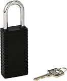 Brady 123410 Lockout Padlock, Keyed, 1/4 Diameter, Black by Brady