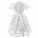 feeshowベビー女の子刺繍レースフラワー洗礼ドレスパーティー洗礼式ガウン US サイズ: 3-6 Months