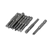 uxcell U形ドライバービット　スパナヘッド　グレー　磁気　U4　4mmヘッドサイズ　10個入り