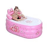 折り畳みインフレータブル浴槽ポータブルバスタブシャワー大人用ブルー快適な子供のインフレータブルプールホームSpa L ピンク 9999