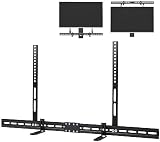 Bonarca サウンドバー マウント VESA 上 下 【テレビ上下に設置可能/耐荷重6kg】 金具 スタンド 台 テレビ スピーカー 取り付け バー ラック 壁掛け 汎用 スリム オーディオ 音響 壁 黒 ブラック 幅83cm
