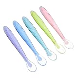 YUANSHOP1 ソフトシリコンスプーン 5本セット 赤ちゃん 幼児 離乳食用　 フィーディングスプーン BPAフリー