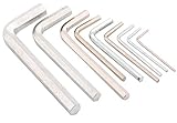 Yeeco 9ピースステンレススチールAllen六角レンチセットwithサイズ1.5 MM/2 mm/2.5 MM/3 mm/4 mm/5 mm/6 mm/8 mm/10 mm