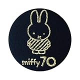 miffy 70TH 刺繍缶バッジ ゴールド＆ブラック D02B3407