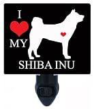 Night Light – I Heart My Shiba Inu – Love – 犬LED Night Light