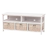 テレビ台 テレビボード　【幅100cm】　木製　カントリー調　アンティークホワイト ( 白 ) 【完成品】