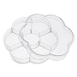 Housweetyシンプルジュエリー＆小物ストレージボックス アクセサリー収納ケース プラスチックビーズケース 7仕切り