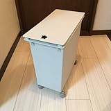 無印良品　ポリプロピレンごみ箱・角型・袋止め付／大（約１１Ｌ）　約幅１５．５×奥行３０×高３１ｃｍ　日本製