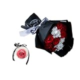 Esta Rosy ソープ フラワー ブーケ 花束 造花 シャボン 香り バラ バッグ 11 花 (レッド)