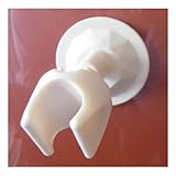 SODIAL(R)新しい白い壁取付可能なシャワーヘッドホルダー、バスルームの真空サクションカップ