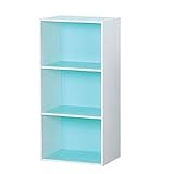 アイリスオーヤマ カラーボックス 3段 幅41.5×奥行29×高さ88cm ペールブルー/ホワイト CX-3