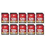 【5年保証】GIGASTONE 128GB SDカード 10個セット SDXC UHS-I U1 C10 80MB/s メモリーカード フルHD ビデオ デジタルカメラ 高速記録 ミニケース10個付き
