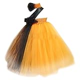 ≪Lollypops!!!オリジナル≫　ヘッドアクセサリー付●チュチュドレス　0～7歳≪　ハロウィン　 記念 撮影 ハーフバースデー 誕生日≫(オレンジ×ブラック,6T) [並行輸入品]