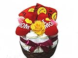 おむつケーキ女の子出産祝いセット♪おむつケーキ『アイラブMOMスマイル』S赤ちゃんギフト