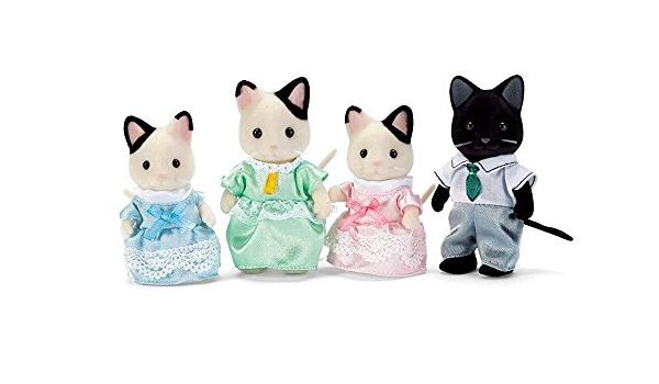 シルバニアファミリー チャコールネコ ファミリー Us版 Calico Critters 並行輸入品 ミニドール おもちゃ Amazon