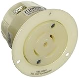 Hubbell HBL3525C Locking Flanged Receptacle 20 amp 250V/10 amp 600V 4 Pole 5 Wire [並行輸入品]