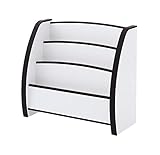 (日本製 完成品でお届け) ソフト素材 全ての角にソフト素材ＥＶＡ樹脂使用 絵本ラック (biblio) トール ブラウン