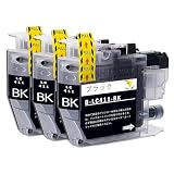 【稲妻トナー】LC411BK インク ブラック 3本 互換 LC411 インクカートリッジ LC411-4PK 4色セット【純正品併用/大容量タイプ/残量表示/個包装】対応機種: DCP-J928N-W/B J528N J915N J926N-W/B J1800N J526N MFC-J905N J939DN/DWN J739DN/DWN J904Nインク
