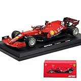 HTLNUZD ブラーゴ1/43 F1 SF21 カルロス サインツ Bburago1/43 2021 FERRARI FORMULA 1 F1 SF21# 55 Carlos Sainz シグネチャー シリーズ レース スポーツカー ダイキャストカー Diecast Model ミニカー