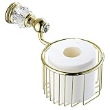 ライデンTMバスルーム洗面所ラグジュアリーゴールドSoild真鍮トイレペーパーバスケットティッシュロールホルダーストレージトレイTissueティッシュラックティッシュホルダー壁マウント、ポリッシュゴー