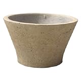 【2個入り】 軽量コンクリート製 プランター 植木鉢 【クリーム 直径23cm】 底穴あり