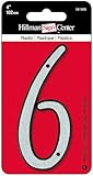 HIllman 841608 4-Inch Nail-On Reflective Plastic House Number 6 [並行輸入品]