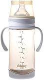 Kidsme PPSU Premium Bottle - Gray/White - 8 oz by Kidsme