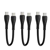 GHNTJAP USB C to USB C ケーブル 15CM 3本 タイプc ケーブル 短い PD対応 60W急速充電 CtoC iPhone17/16/15、Macbook Pro、Galaxy、XiaomiなどType-C機器対応 ブラック 0.15m