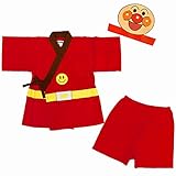 甚平 アンパンマン ベビー 男の子 上下セット レッド 95