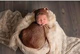 【YW】新生児寝袋 新生児の写真撮影の衣類 百日の赤ちゃんの写真撮影 (アースカラー)