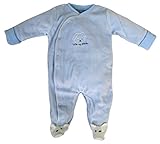 ロサン ベロア前開きロンパース 62V-P001 ブルー 1M-3M