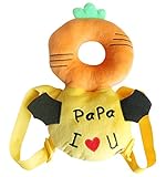 【shuave】 赤ちゃん ごっつん防止 ケガ防止 頭の保護 乳幼児用 可愛い 衝撃防止 リュック 帽子 (S, ニンジン オレンジ)