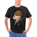 奈良美智 Tシャツ メンズ 半袖 夏服 丸首 100%綿 T-shirt ゆったり インナーシャツ おしゃれ 柔らかい 通気性 カットソー 男女兼用 L