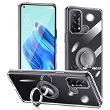 対応 OPPO Reno5 A ケース A101OP A103OP CPH2199 リング付き 透明 オッポ リノ 5A スマホケース リング クリア シリコン 薄型 スタンド機能 耐久 滑り止め（OPPO Reno5 A クリア）