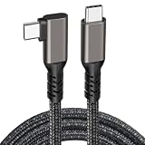USB Type C ケーブル L字型 4K/60Hz 映像出力 USB 3.2 Gen 2X2 20Gbpsデータ転送 PD対応100W超急速充電 タイプc充電ケーブル iPhone 15, MacBook, iPad mini/Pro, Matebook, Xperia, Galaxy S24/S23/S22, Sony等Type-c機種対応 (5m)