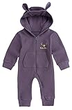 C-Princess 新生児 ベビー 赤ちゃん 長袖 カバーオール ロンパース フード 耳付き キッズ 女の子 男の子 ジャンプスーツ クマさん コスチューム パープル 80