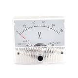 uxcell 電圧計　AC電圧のパネルメータ　6.3 X 5.5 X 1.1cm　ホワイト　クリア　ベージュ　プラスチック