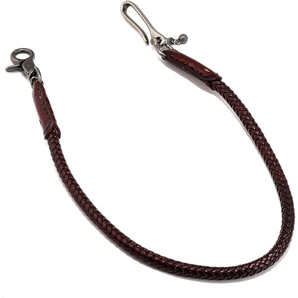 Amazon | 編み込みレザーウォレットコード-ブラック | ウォレット