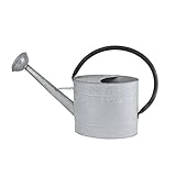 NORMANDIE 5Ｌ ブリキ ジョウロ Mサイズ ジョロ　WATERING CAN お庭やベランダでの水遣りに　水差し　ガーデン　5リットル　取っ手がアイアン　ジャンクガーデン　アンティーク風