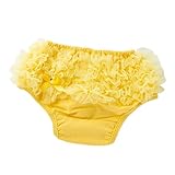 Baoblaze 全３色 赤ちゃん ppパンツ ブルマー おむつパンツ おむつカバー ショーツ フリル レース パンツ トレーニングパンツ かわいい - 黄, Mは0-6ヶ月