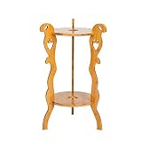 RBHJZ 竹ウッドバルコニーフラワーシェルフ2階建てモダンシンプル、フロアスタイル、Size37 * 37 * 65cm A+