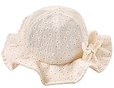 (コ-ランド) Co-land キュートな子供用帽子 赤ちゃんハット キッズハット 女の子 ベビーハット 小花柄 リボン付き 紫外線対策 日焼け止め (B)